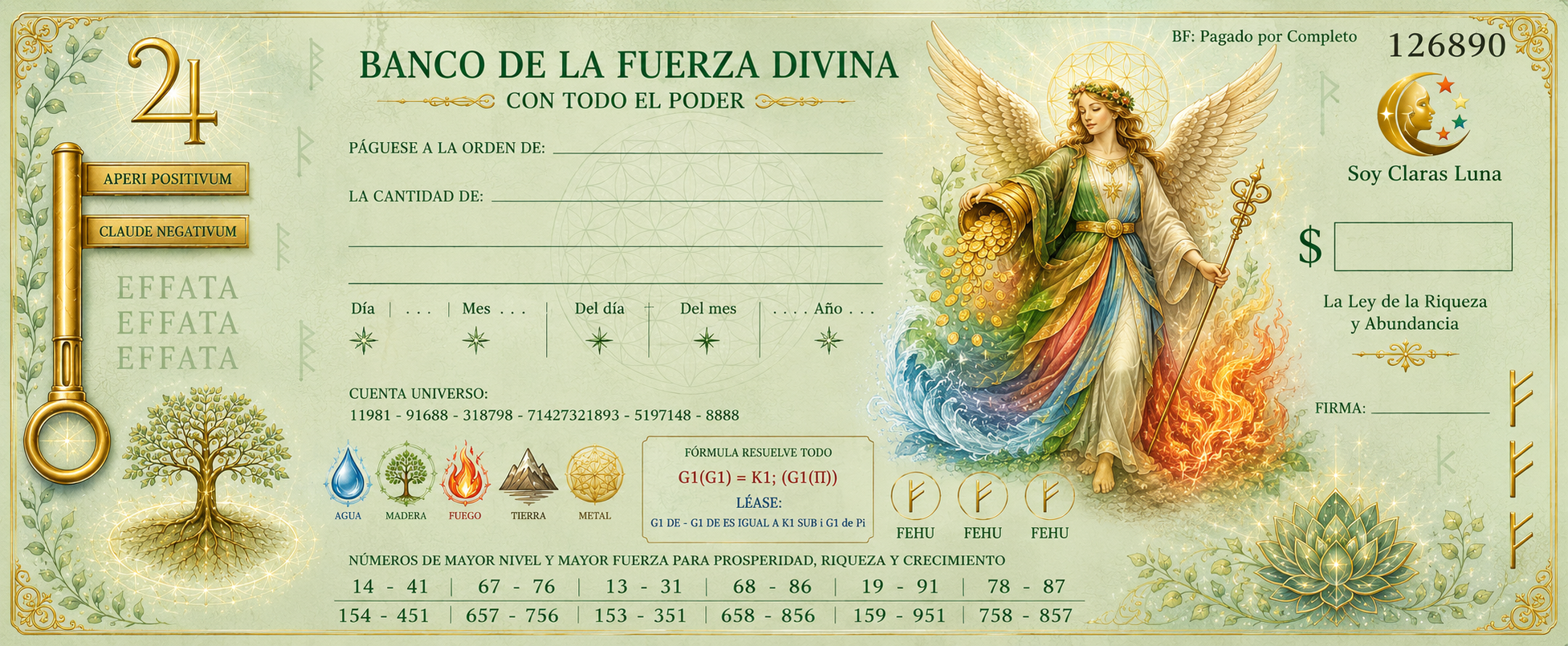 Cheque del Banco de la Abundancia — Descarga Gratuita